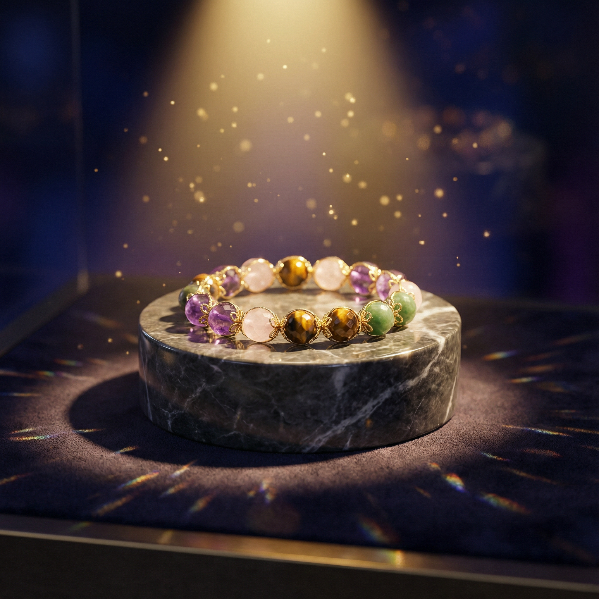 Crystal bracelet showcase