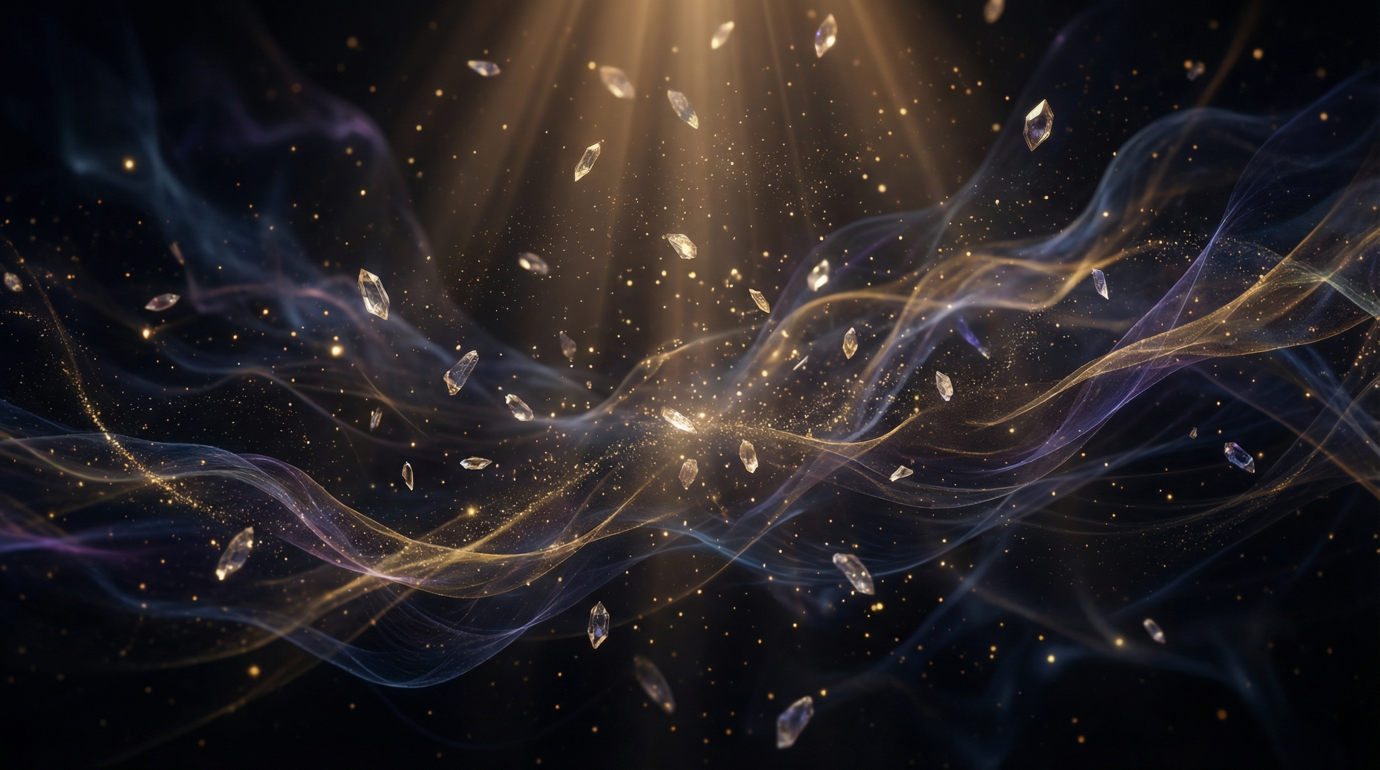 Mystical crystal energy background